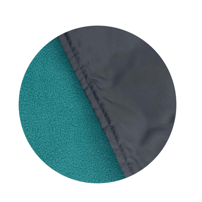 MoodCompanyNL - Picknickkleed Leisure Blauw met Turquoise - Fleece - Waterdicht - 137x137cm - Tweedmill - 5060674578279