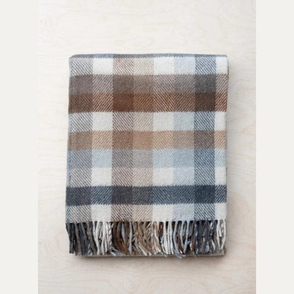 MoodCompanyNL - Picknickkleed Neutraal Geblokt - Gerecycled Wol - 145x190cm - TBCo - 6095634875821