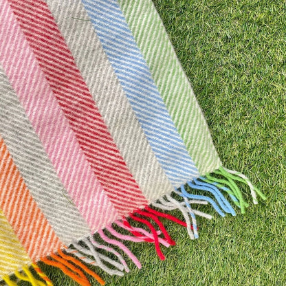 Picknickkleed Polo Regenboog - Wol - Waterdicht - 145x183cm - Tweedmill by MoodCompanyNL