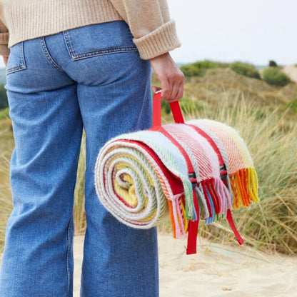 Picknickkleed Polo Regenboog - Wol - Waterdicht - 145x183cm - Tweedmill by MoodCompanyNL