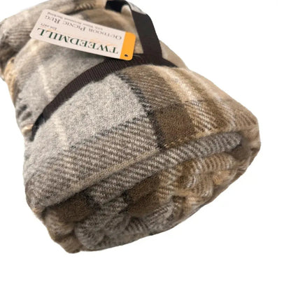 Mood Company - Picknickkleed Polo Tartan McKellar Bruin - Wol - Waterdicht - 145x183cm - Tweedmill - 5060674571744