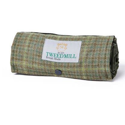 MoodCompanyNL - Picknickkleed Walker Geruit - Bosgroen - Tweed - Waterdicht - 66 × 98cm - Tweedmill - 5060958302651