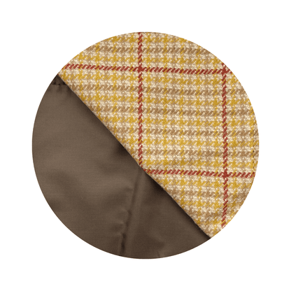 MoodCompanyNL - Picknickkleed Walker Geruit Tweed 390 Geel - Tweed - Waterdicht - 66 × 98cm - Tweedmill - 5060958302644