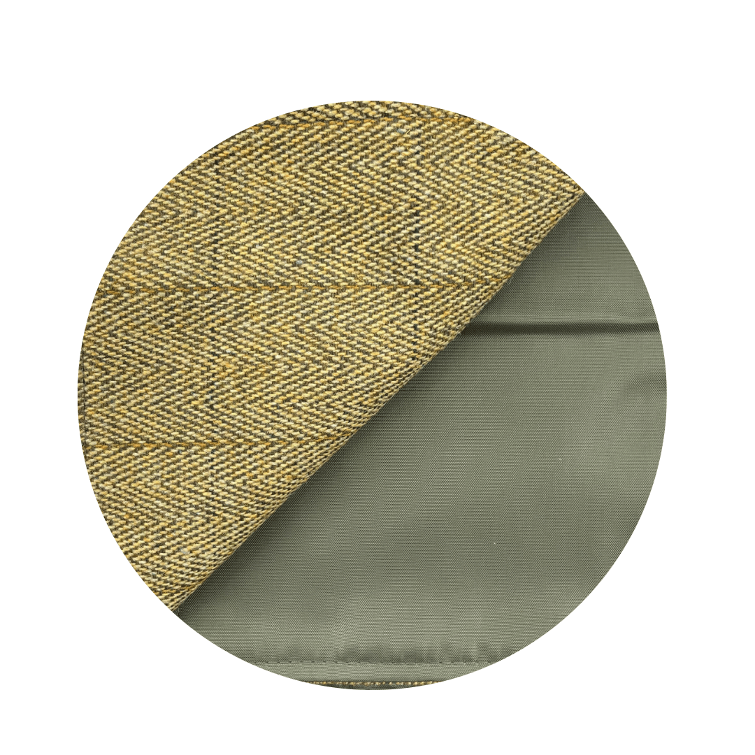 MoodCompanyNL - Picknickkleed Walker Olive - Tweed - Waterdicht - 66 × 98cm - Tweedmill - 5060067704629