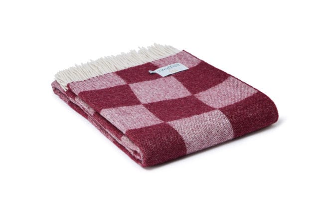 MoodCompanyNL - Plaid Bijou bordeauxrode - 150x183 - Nieuw Wol - Tweedmill UK - 5060958302880