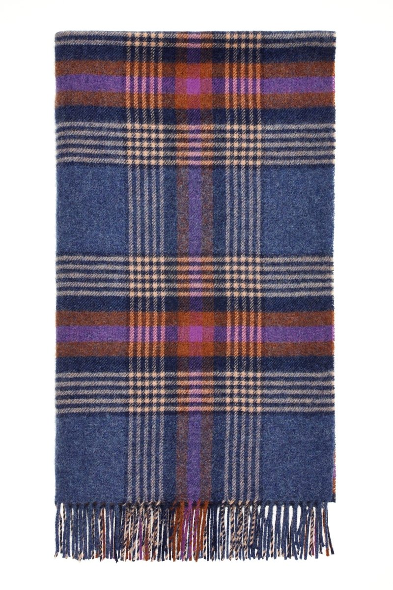 Mood Company - Plaid Christchurch Blauw - Shetland Lamswol - 140x185 - Bronte by Moon Scotland - 6151206948994