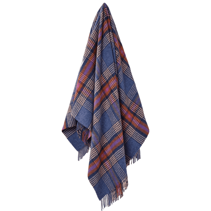 Mood Company - Plaid Christchurch Blauw - Shetland Lamswol - 140x185 - Bronte by Moon Scotland - 6151206948994