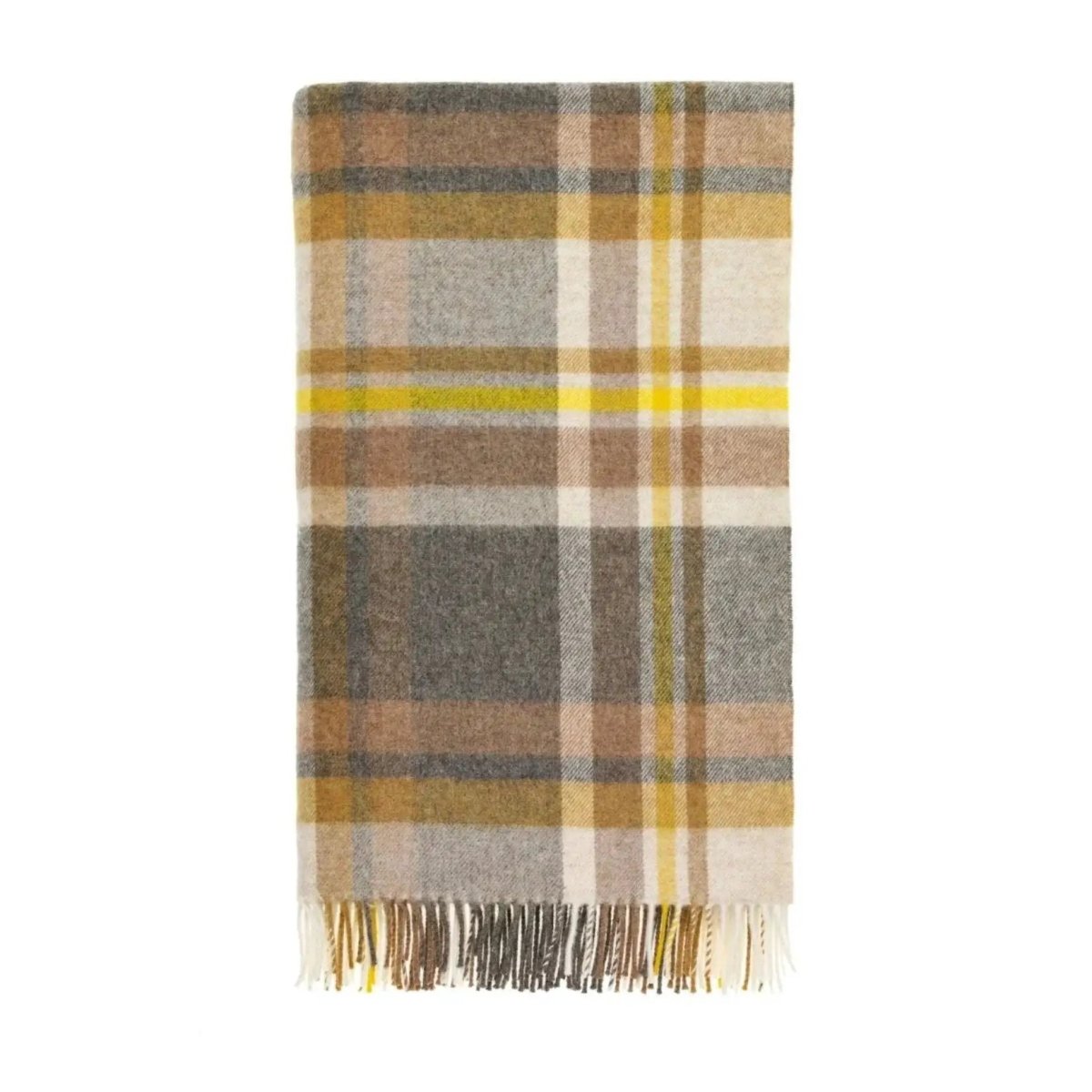 Mood Company - Plaid Portree Goud - Merino lamswol - 140x185 - Bronte by Moon Scotland - 6151206527564