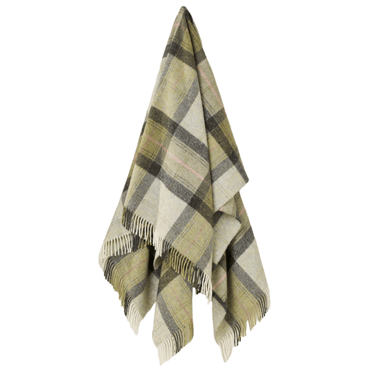 MoodCompanyNL - Plaid Skye Groen - Shetland Lamswol - 140x185 - Bronte by Moon Scotland - 6151206823826