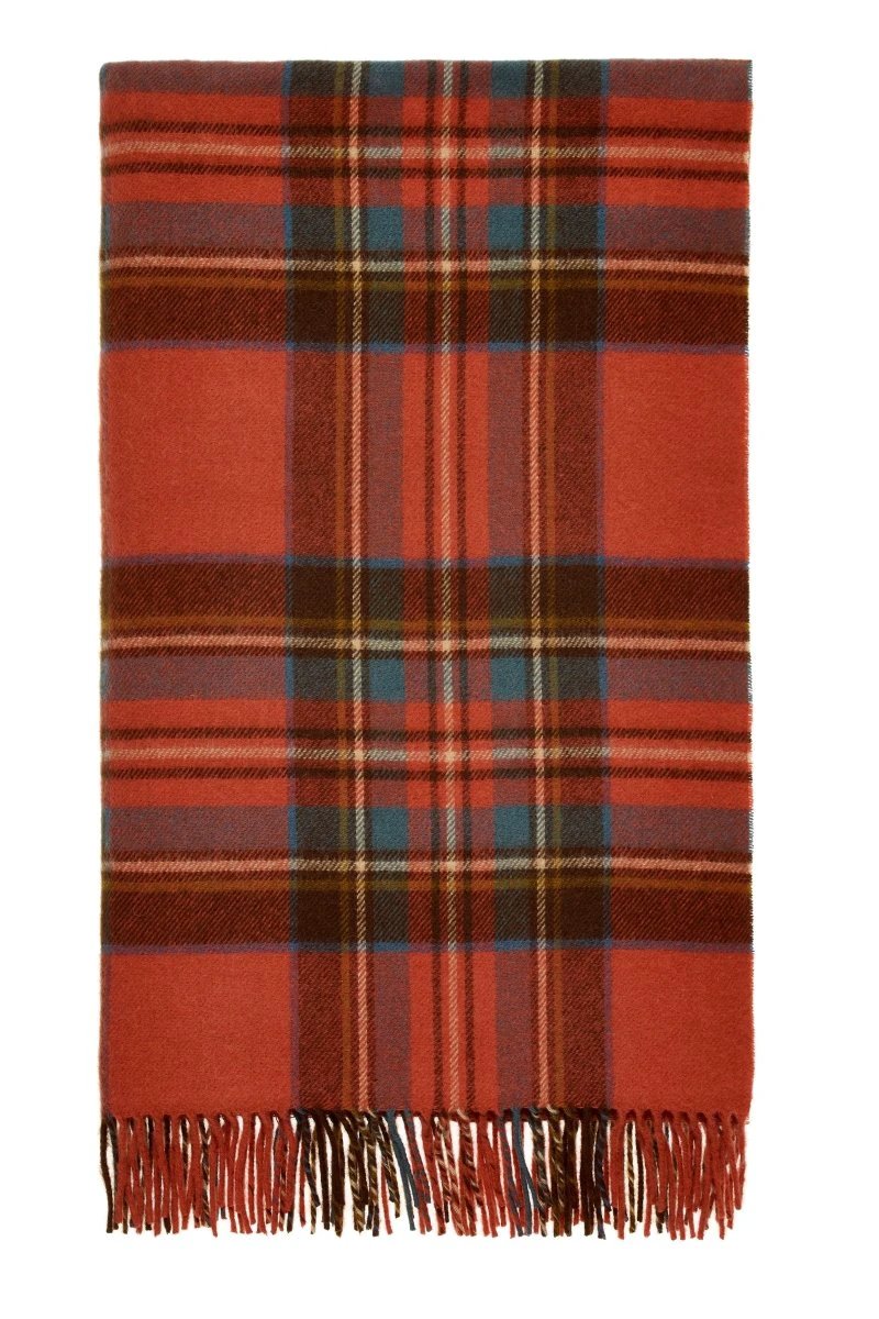 Plaid Tartan Antique Royal Stewart - Merino Lamswol - 140x185 - Bronte by Moon Scotland by MoodCompanyNL
