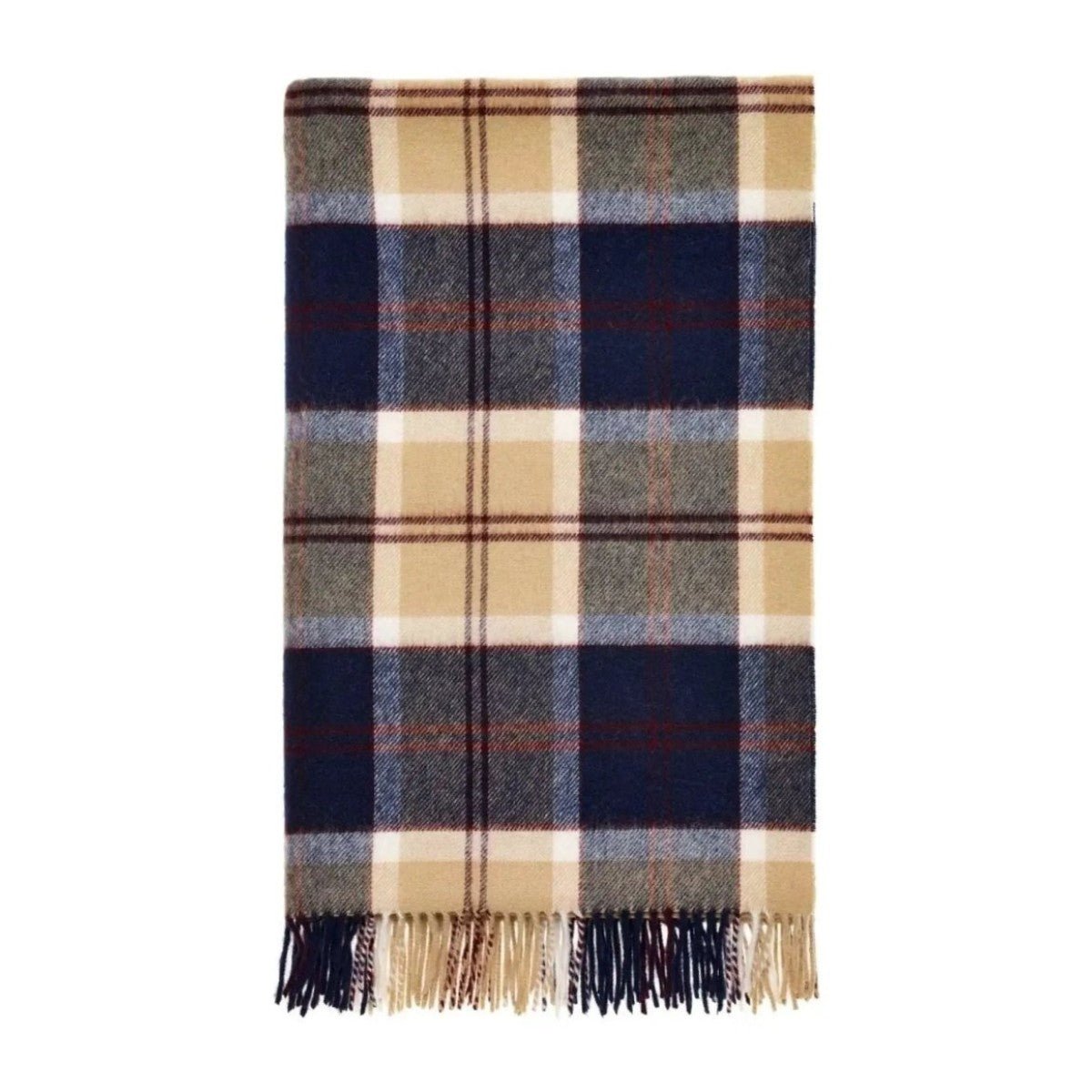 Mood Company - Plaid Tartan Bannockbane Navy - Merino Lamswol - 140x185 - Bronte by Moon Scotland - 6095633324337