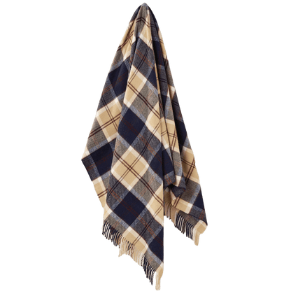 MoodCompanyNL - Plaid Tartan Bannockbane Navy - Merino Lamswol - 140x185 - Bronte by Moon Scotland - 6095633324337