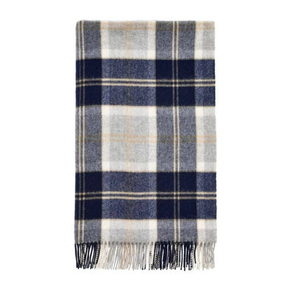 Mood Company - Plaid Tartan Bannockbane Silver - Merino Lamswol - 140x185 - Bronte by Moon Scotland - 6095632368332