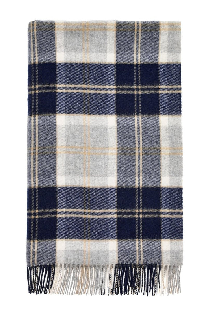 MoodCompanyNL - Plaid Tartan Bannockbane Silver - Merino Lamswol - 140x185 - Bronte by Moon Scotland - 6095632368332