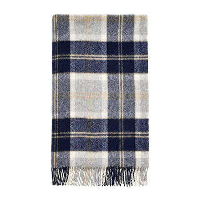 Mood Company - Plaid Tartan Bannockbane Silver - Merino Lamswol - 140x185 - Bronte by Moon Scotland - 6095632368332