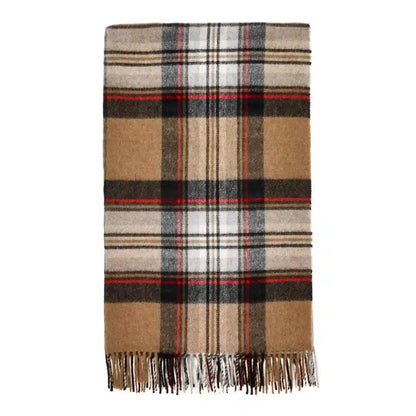 Mood Company - Plaid Tartan Camel Stewart - Merino Lamswol - 140x185 - Bronte by Moon Scotland - 6095654938940