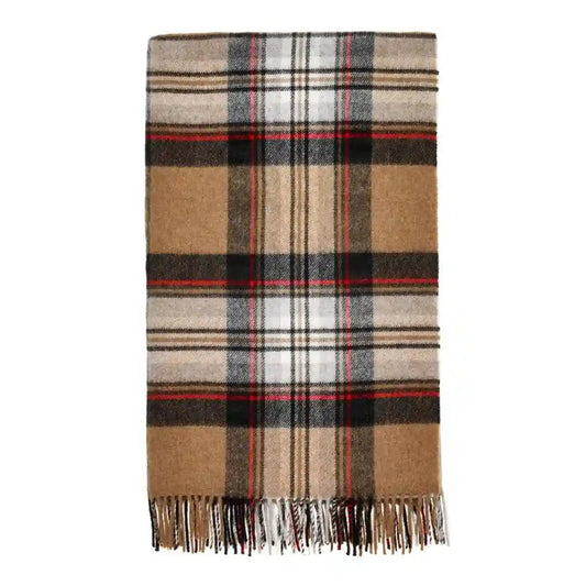 Mood Company - Plaid Tartan Camel Stewart - Merino Lamswol - 140x185 - Bronte by Moon Scotland - 6095654938940