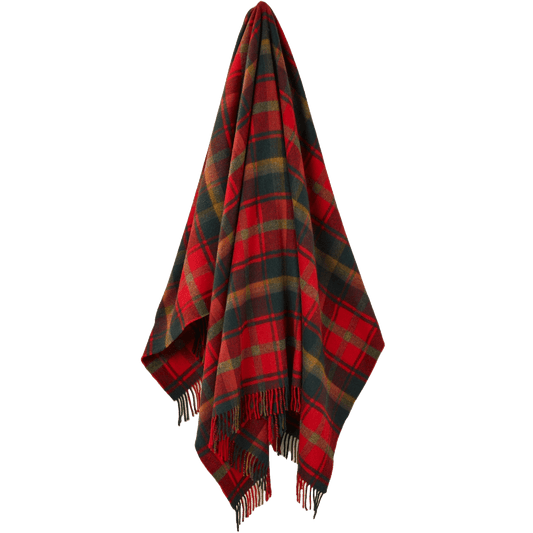 Plaid Tartan Dark Maple - Merino Lamswol - 140x185 - Bronte by Moon Scotland by MoodCompanyNL