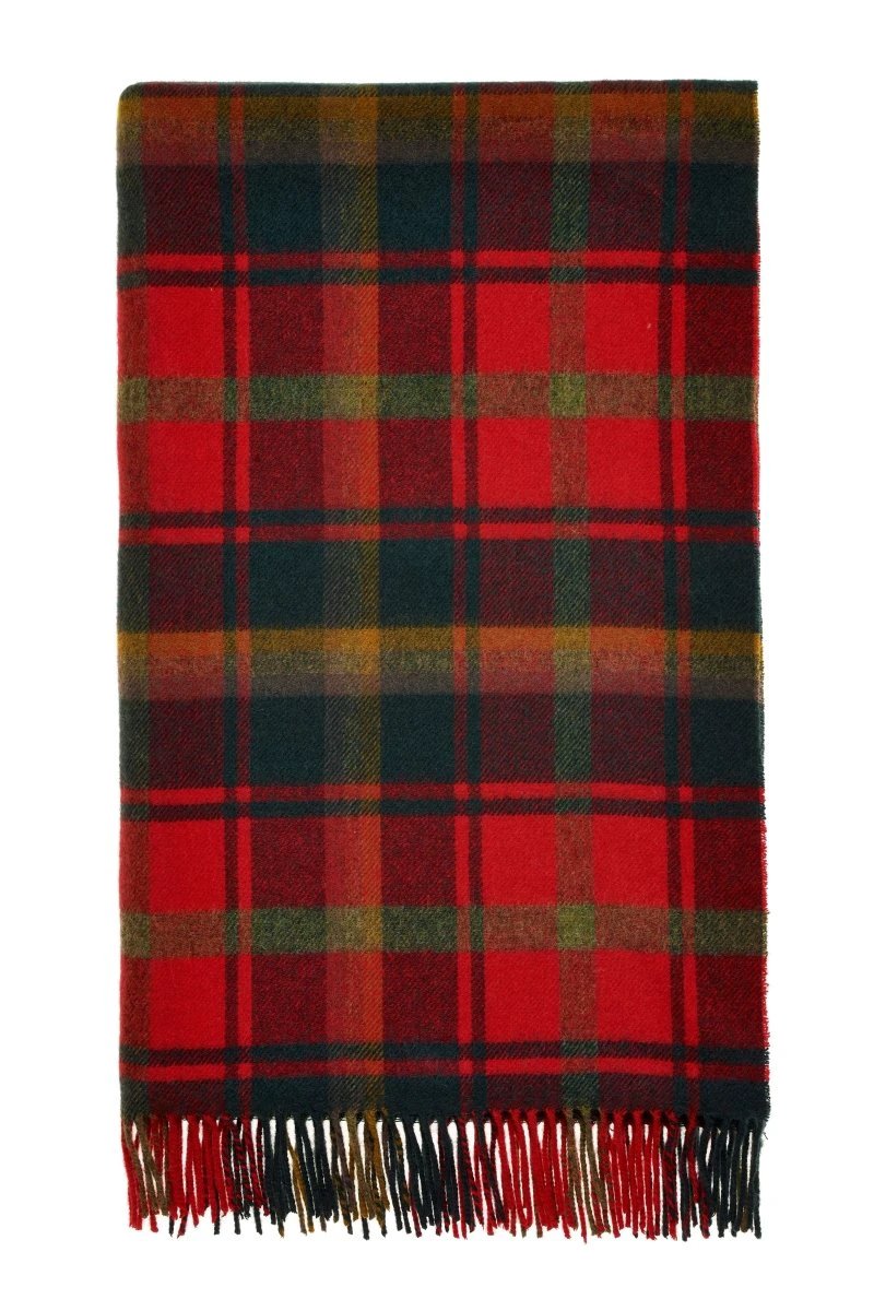Plaid Tartan Dark Maple - Merino Lamswol - 140x185 - Bronte by Moon Scotland by MoodCompanyNL