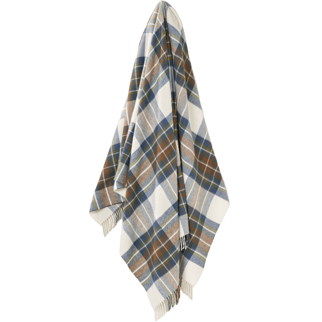 MoodCompanyNL - Plaid Tartan Muted Blue Stewart - Merino Lamswol - 140x185 - Bronte by Moon Scotland - 6095636276237