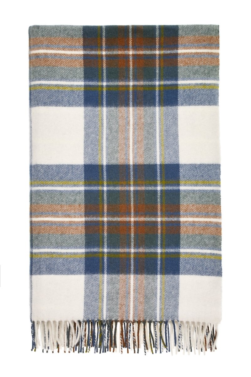 MoodCompanyNL - Plaid Tartan Muted Blue Stewart - Merino Lamswol - 140x185 - Bronte by Moon Scotland - 6095636276237