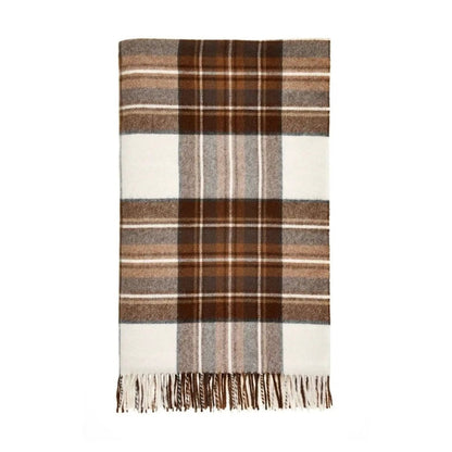 Mood Company - Plaid Tartan Natural Dress Stewart - Merino Lamswol - 140x185 - Bronte by Moon Scotland - 6095635727792