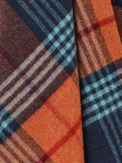 Plaid Tenby Blauw - Shetland Lamswol - 140x185 - Bronte by Moon Scotland by MoodCompanyNL