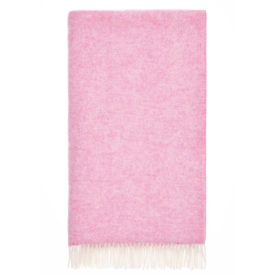 Mood Company - Plaid Visgraat lichtroze - Shetland Lamswol - 140x185 - Bronte by Moon Scotland - 6095632999901