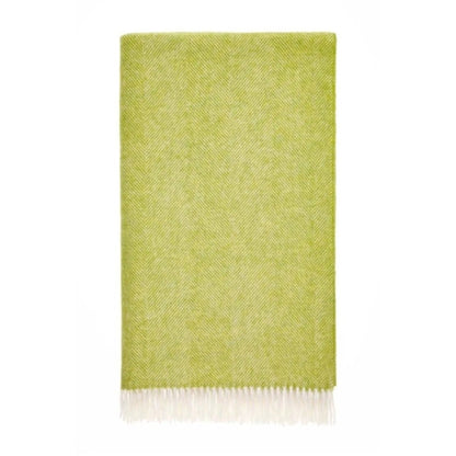 Mood Company - Plaid Visgraat Lime Groen - Shetland Lamswol - 140x185 - Bronte by Moon Scotland - 6095634380394