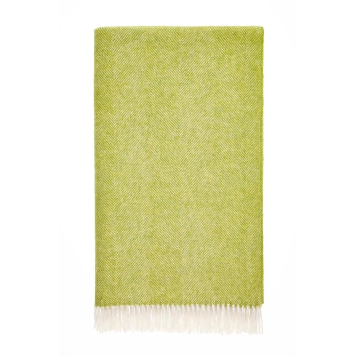 Mood Company - Plaid Visgraat Lime Groen - Shetland Lamswol - 140x185 - Bronte by Moon Scotland - 6095634380394