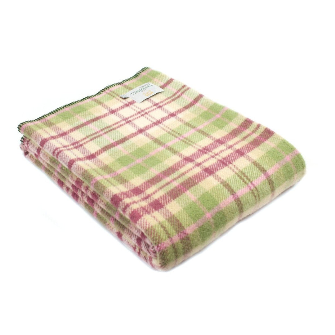 MoodCompanyNL - Plaid zonder franje Tartan Cottage Roze - 150x183 - Nieuw Wol - Tweedmill UK - 5060674574592