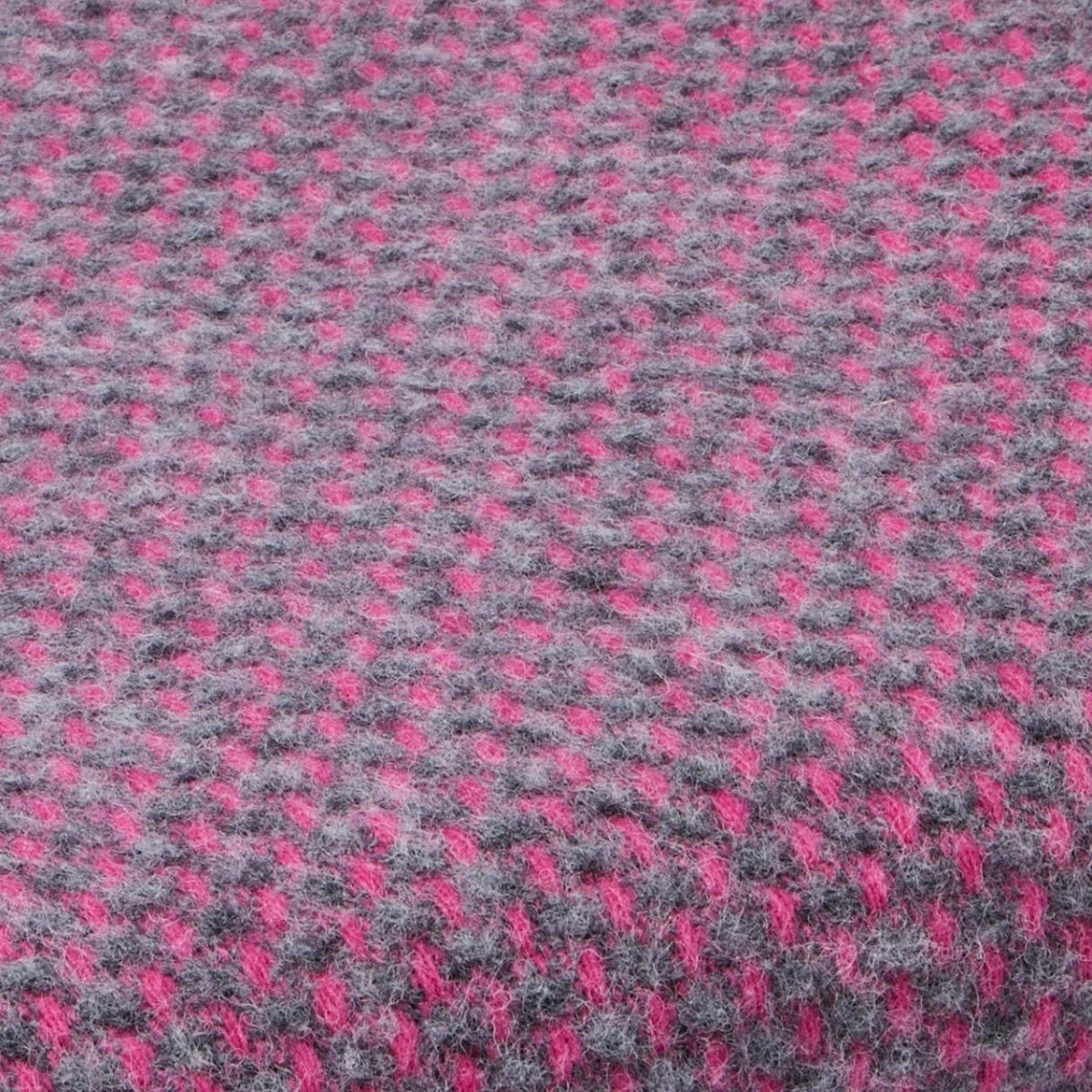 MoodCompanyNL - Plaid zonder franje Twill Roze met Grijs - 140x200 - Nieuw Wol - Tweedmill UK - 5060958302699