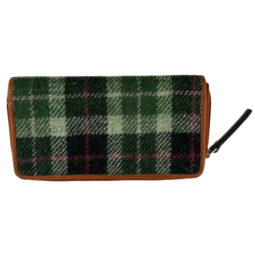 Portemonnee Groen Tartan & Leer | Compact & Klassiek | Das Impex by MoodCompanyNL