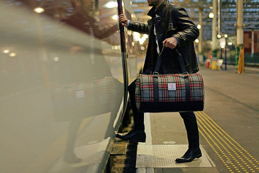 MoodCompanyNL - Reistas Clyde Grijs Rood - Harris Tweed - Extra Groot - Glen Appin of Scotland - 5060631373268