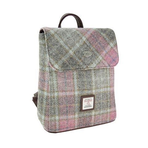 MoodCompanyNL - Rugzak Tummel Zacht Roze Buchanan - Mini - 26x21x12 - Harris Tweed - Glen Appin of Scotland - 5060959027348