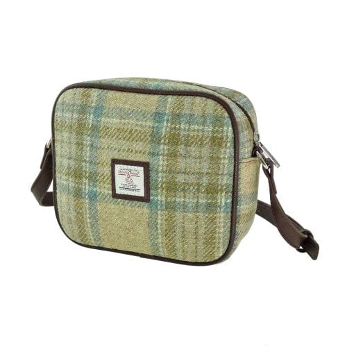 MoodCompanyNL - Schoudertas Almond Beige Stewart en zacht Groen - 19x21x7 - Harris Tweed - Glen Appin of Scotland - 5060959027300