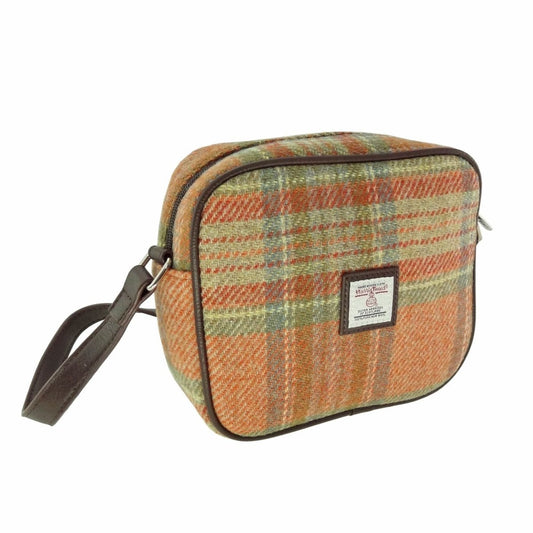 Mood Company - Schoudertas Almond Oranje Stewart Tartan - 19x21x7 - Harris Tweed - Glen Appin of Scotland - 5061035012746
