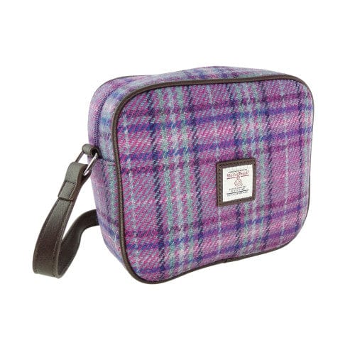 MoodCompanyNL - Schoudertas Almond Paars en Mint Tartan - 19x21x7 - Harris Tweed - Glen Appin of Scotland - 5061035011626
