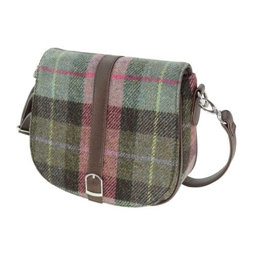 MoodCompanyNL - Schoudertas Beauly Gedempt Groen & Paars Tartan - Harris Tweed - Glen Appin of Scotland - 50609028437