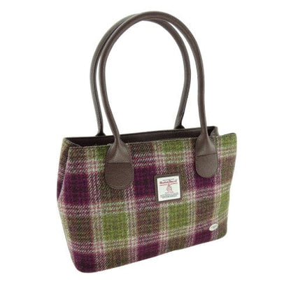 MoodCompanyNL - Schoudertas Cassley Paars Heide (Heather check) - Klassiek - Harris Tweed - Glen Appin of Scotland - 5060959020820
