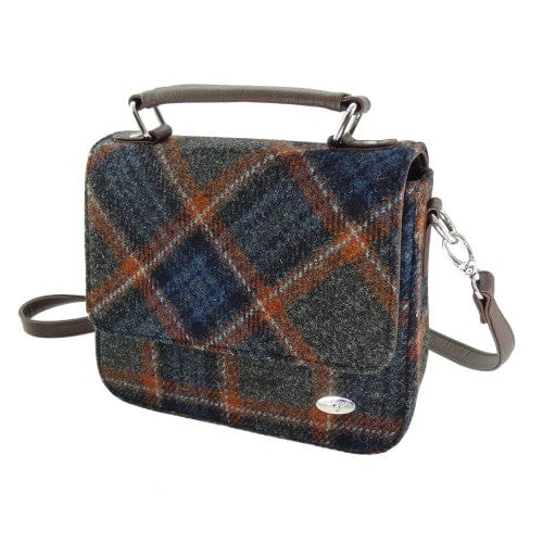 MoodCompanyNL - Schoudertas Thurso Grijs en Roestbruin - 23x24x9 - Harris Tweed - Glen Appin of Scotland - 5060959023180