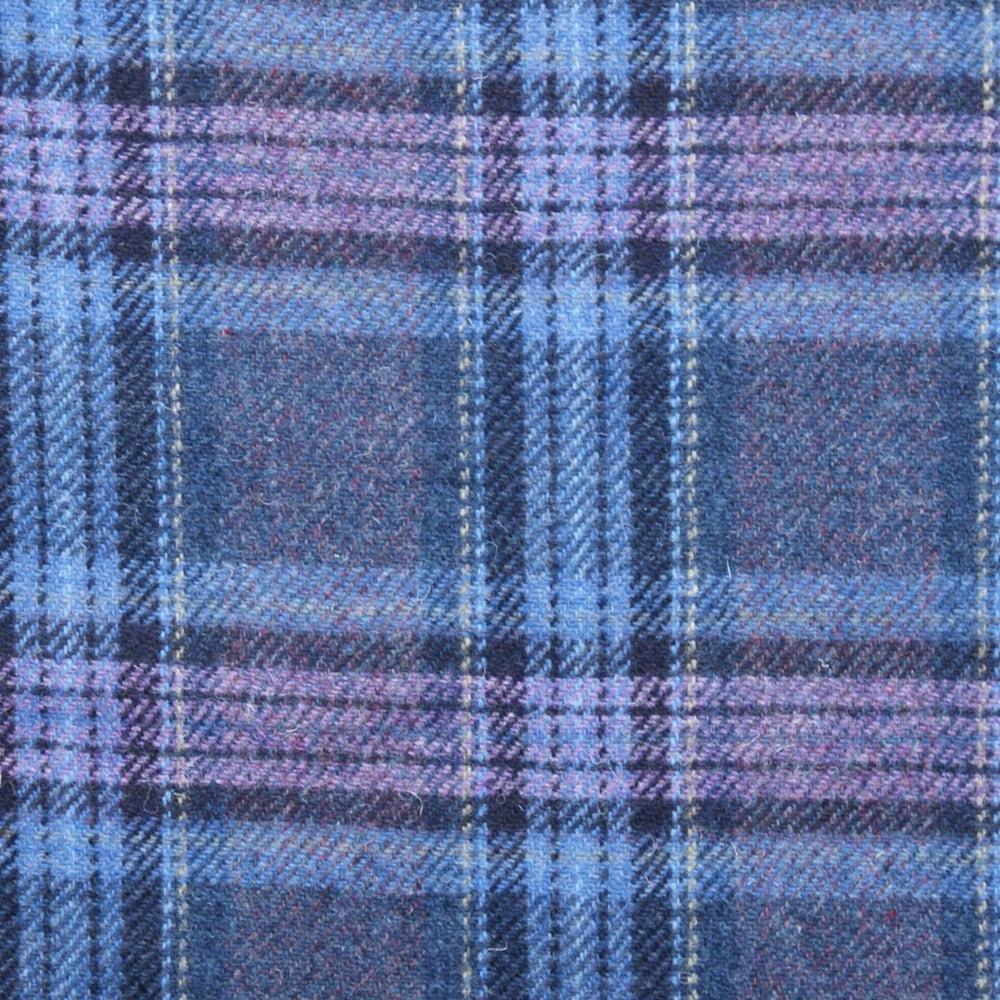 Mood Company - Schoudertas Thurso Stewart Blauw en Paars Tartan - 23x24x9 - Harris Tweed - Glen Appin of Scotland - 5061035011879