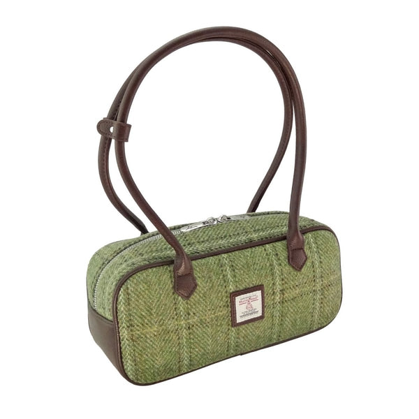 Mood Company - Schoudertas Tora Groen Visgraat - 28x12x9 - Harris Tweed - Glen Appin of Scotland - 5061035016423