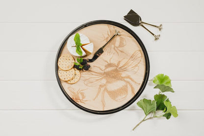 MoodCompanyNL - Serveerblad Bijen - 36cm - Duurzaam - Gegraveerd - Scottish Made - 5060718712027