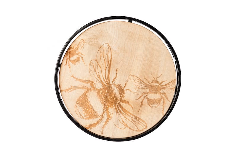 MoodCompanyNL - Serveerblad Bijen - 36cm - Duurzaam - Gegraveerd - Scottish Made - 5060718712027