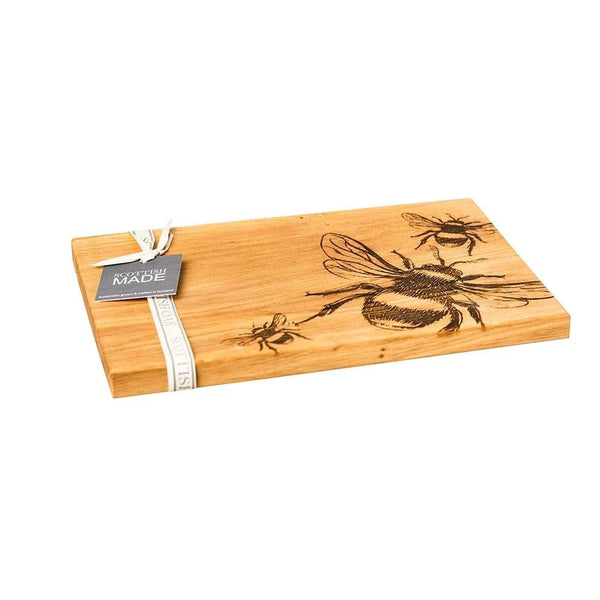 Serveerplank Bijen - 30x20 - Schots Eikenhout - Scottish Made by MoodCompanyNL