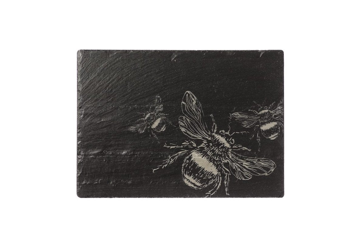 MoodCompanyNL - Serveerplank Bijen Leisteen - 35x25 - Just Slate Company - 5060718712164