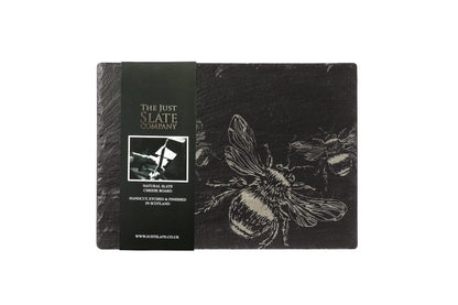 MoodCompanyNL - Serveerplank Bijen Leisteen - 35x25 - Just Slate Company - 5060718712164