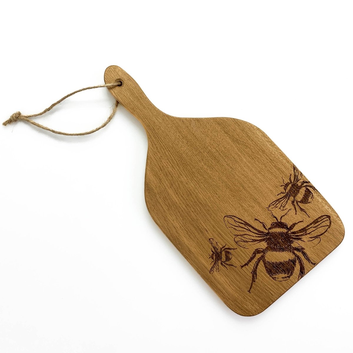 MoodCompanyNL - Serveerplank Peddel Bijen Small - 30x15 - Schots Eikenhout - Scottish Made - 5060718719293