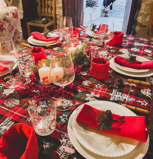 MoodCompanyNL - Servetten Tartan Kerst Rood - 40x40 - 2 stuks! - Katoen - Mood Company - 6095643147186